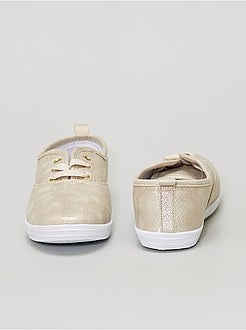 Ténis em lona com efeito réptil - Kiabi