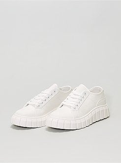 Ténis em lona com solas grossas - Kiabi