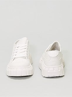 Ténis em lona com solas grossas - Kiabi