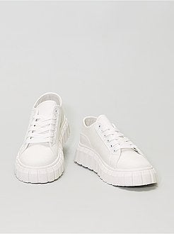 Ténis em lona com solas grossas - Kiabi