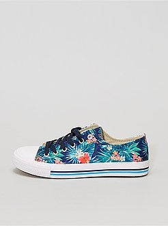 Ténis em lona estampada - Kiabi