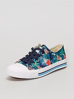 Ténis em lona estampada - Kiabi