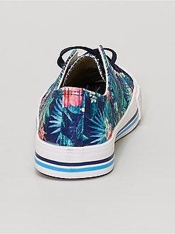 Ténis em lona estampada - Kiabi