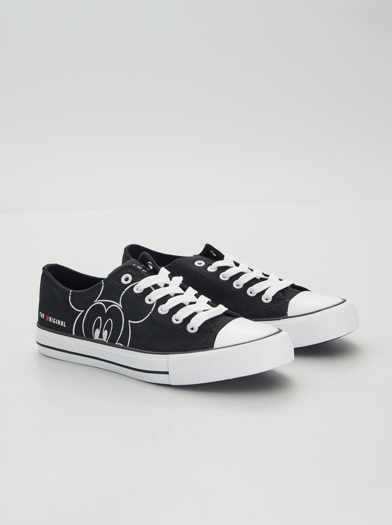 Ténis em lona 'Mickey Mouse' PRETO - Kiabi
