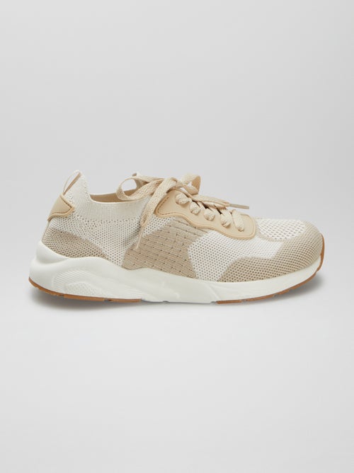 Ténis em malha bicolor - Kiabi