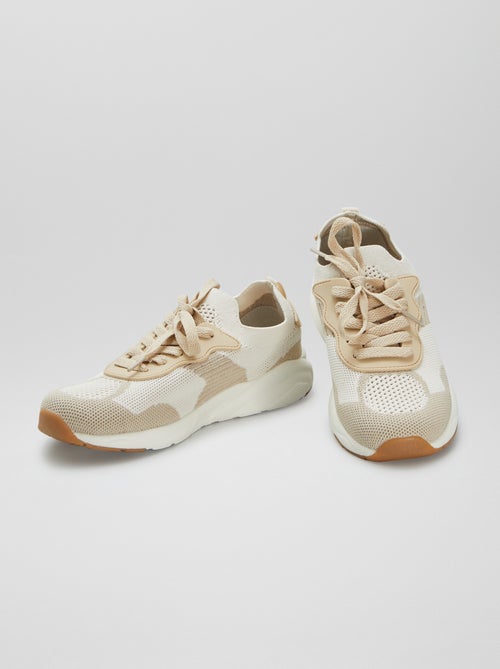 Ténis em malha bicolor - Kiabi