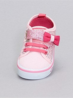 Ténis em tecido com lantejoulas - Kiabi