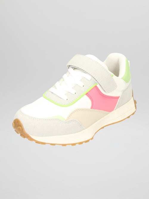 Ténis estilo corrida com velcro - Kiabi
