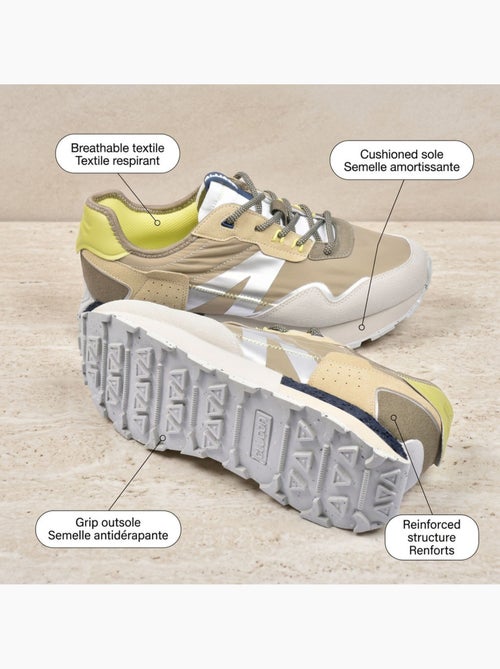 Tenis Homem Running Retro Confortável OZABI - Kiabi Tenis Homem Running Retro Confortável OZABI - Kiabi