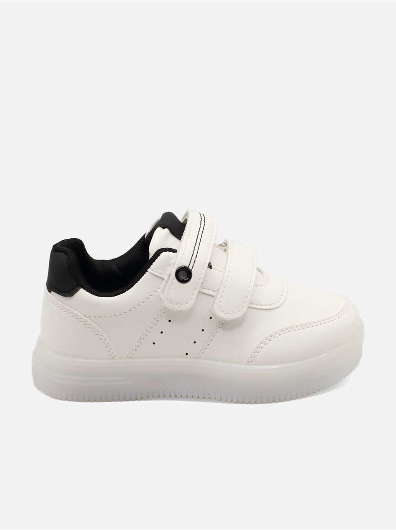 Ténis luminosos Branco Preto - Kiabi