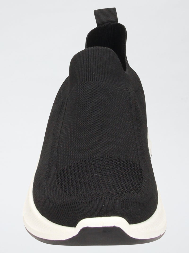 Ténis Meia em Malha Preto - Kiabi