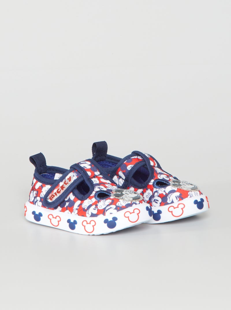 Ténis 'Mickey' com velcro Azul - Kiabi