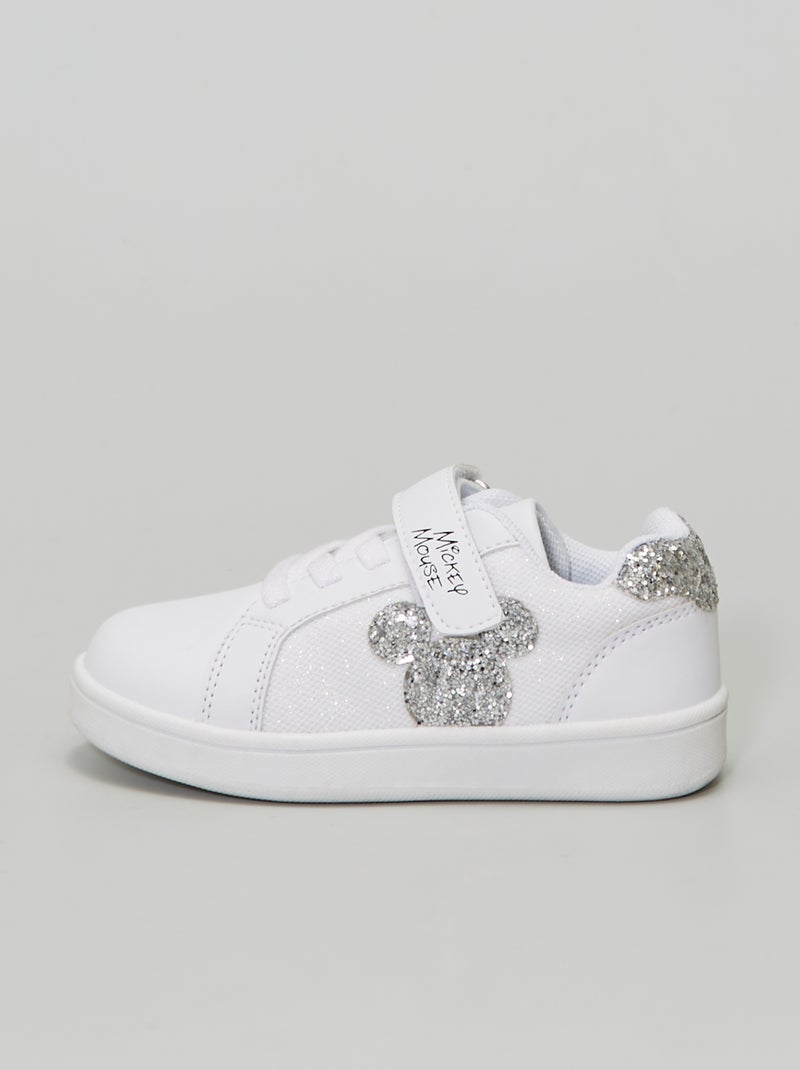 Ténis 'Mickey' com velcros Branco - Kiabi