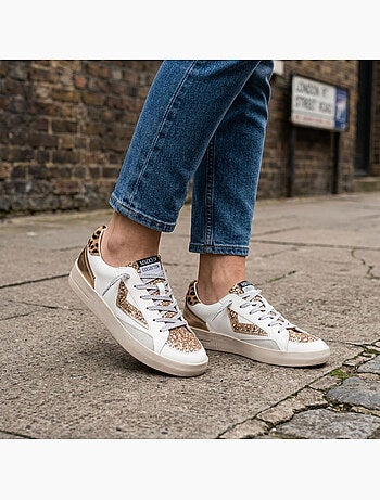 Ténis Mulher Plataforma Leopardo Glitter OZABI MMXXIV