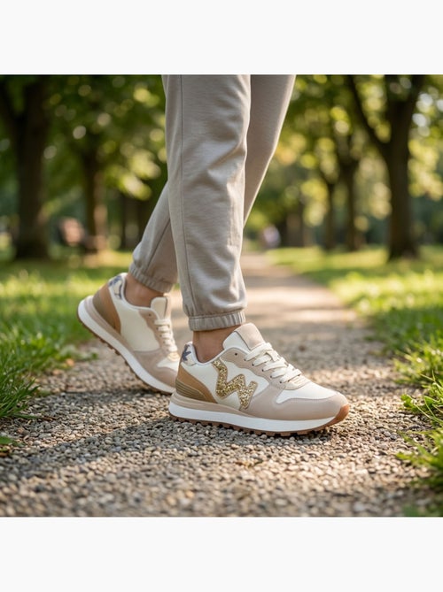 Tenis Mulher Runner Mesh Logo OZABI - 4 Cores - Kiabi