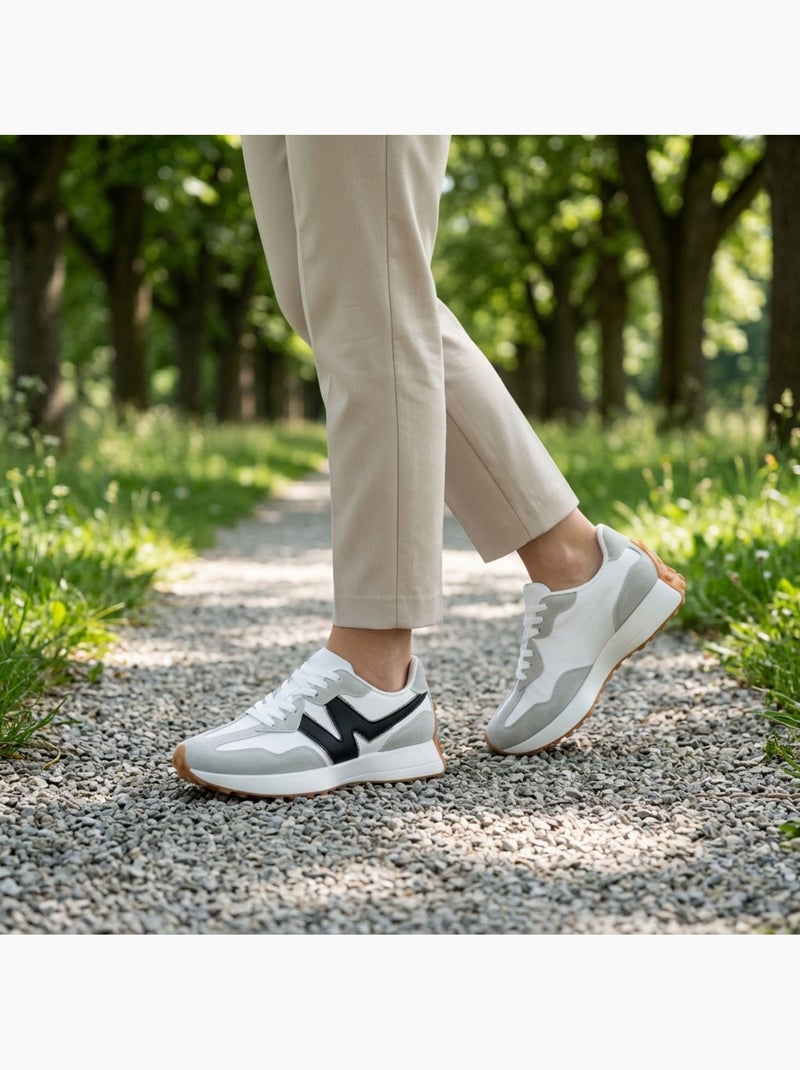 Tenis Mulher Runner Mesh Logo OZABI - 4 Cores Cinza - Kiabi