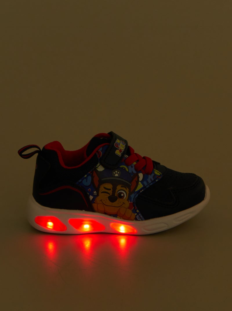 Ténis 'Patrulha Pata' com LED e tiras de velcro Azul