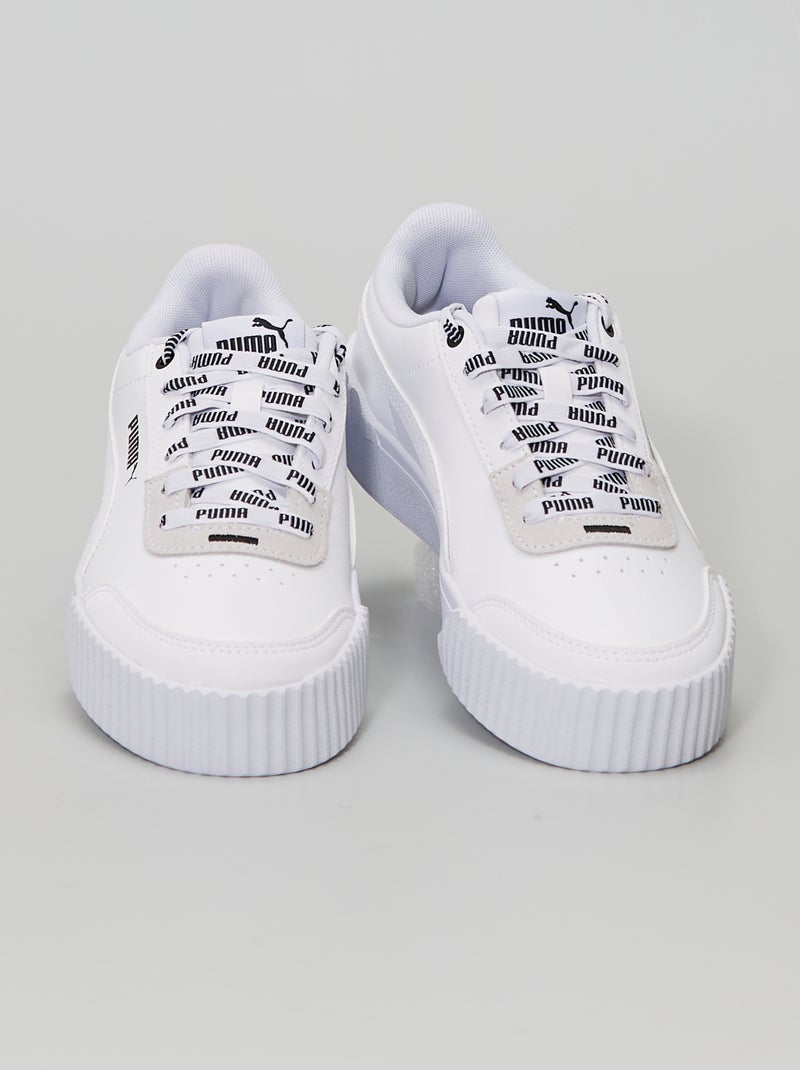 Ténis 'puma' com sola grossa BRANCO - Kiabi