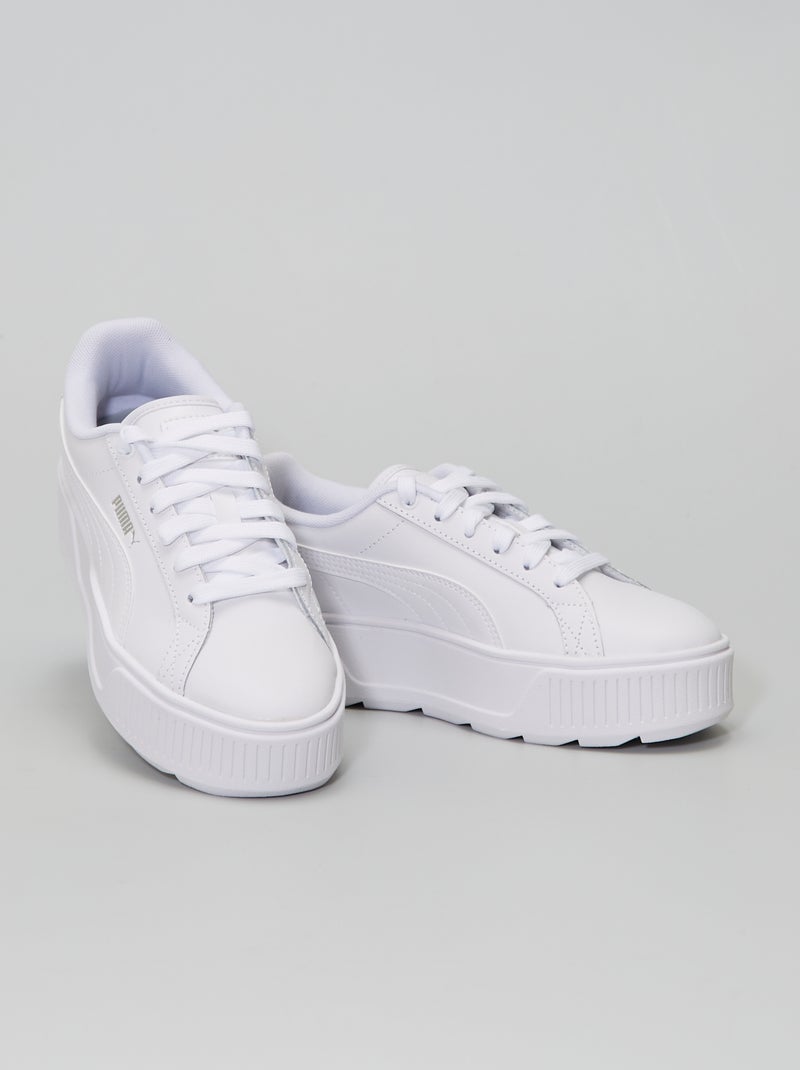 Ténis 'puma' com sola grossa BRANCO - Kiabi