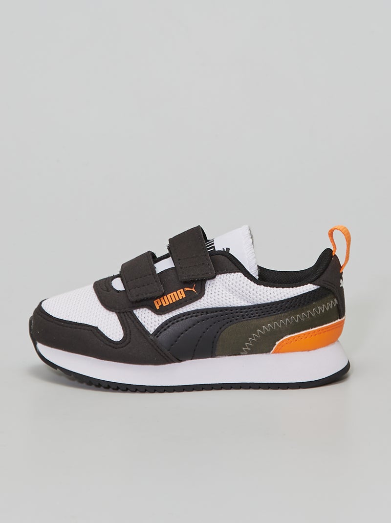 Ténis 'puma' em dois materiais PRETO - Kiabi