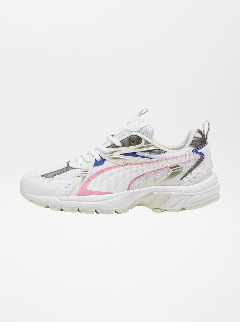 Ténis 'Puma' 'Milenio' tricolores Branco - Kiabi