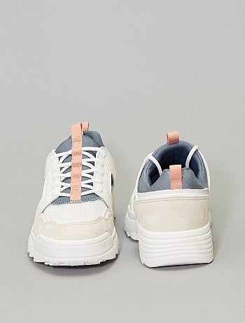 Ténis rasos bi-matéria - Kiabi