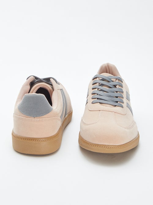 Ténis rasos bicolores em tecido - Kiabi