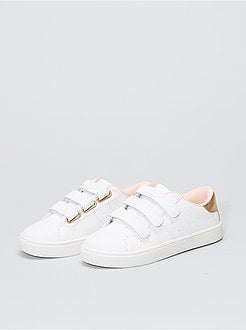 Ténis rasos com 3 velcros - Kiabi