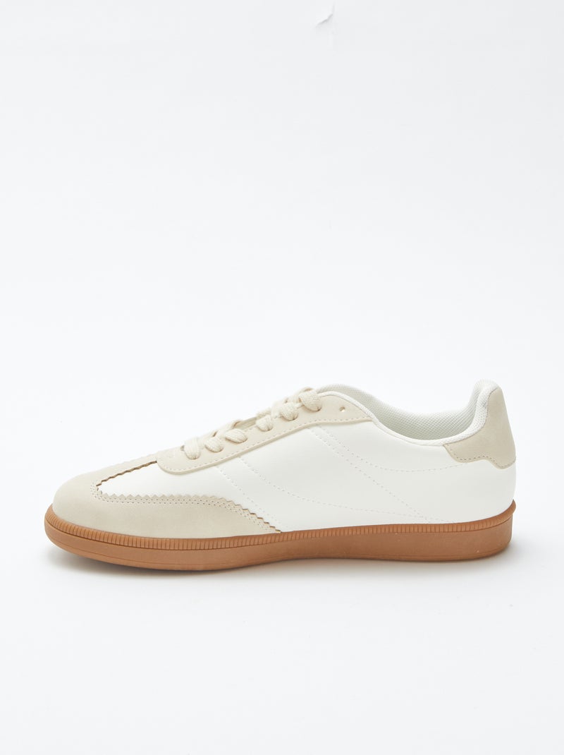 Ténis rasos com atacadores Branco - Kiabi