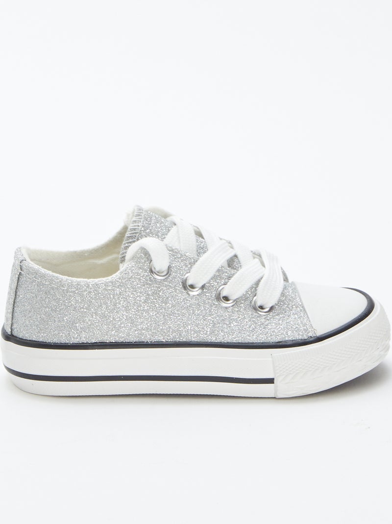 Ténis rasos com brilhantes CINZA - Kiabi