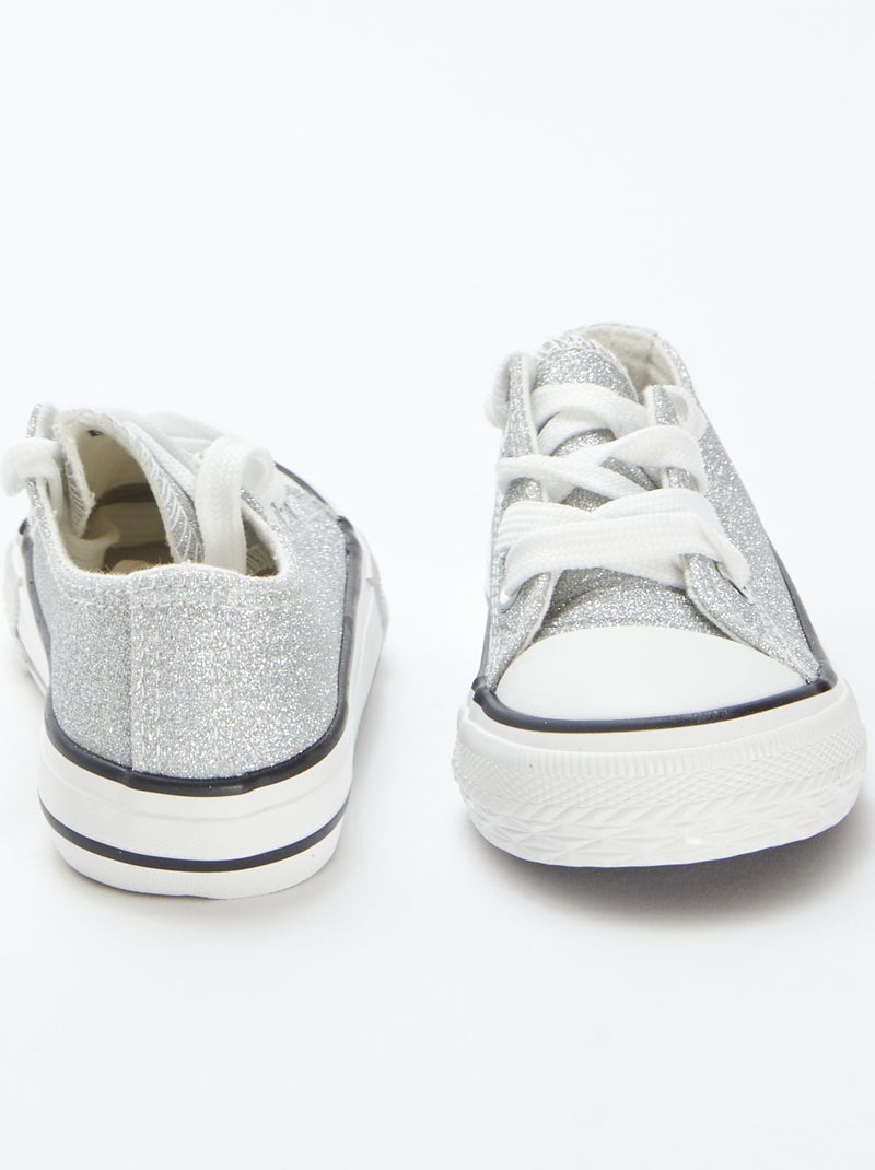 Ténis rasos com brilhantes CINZA - Kiabi