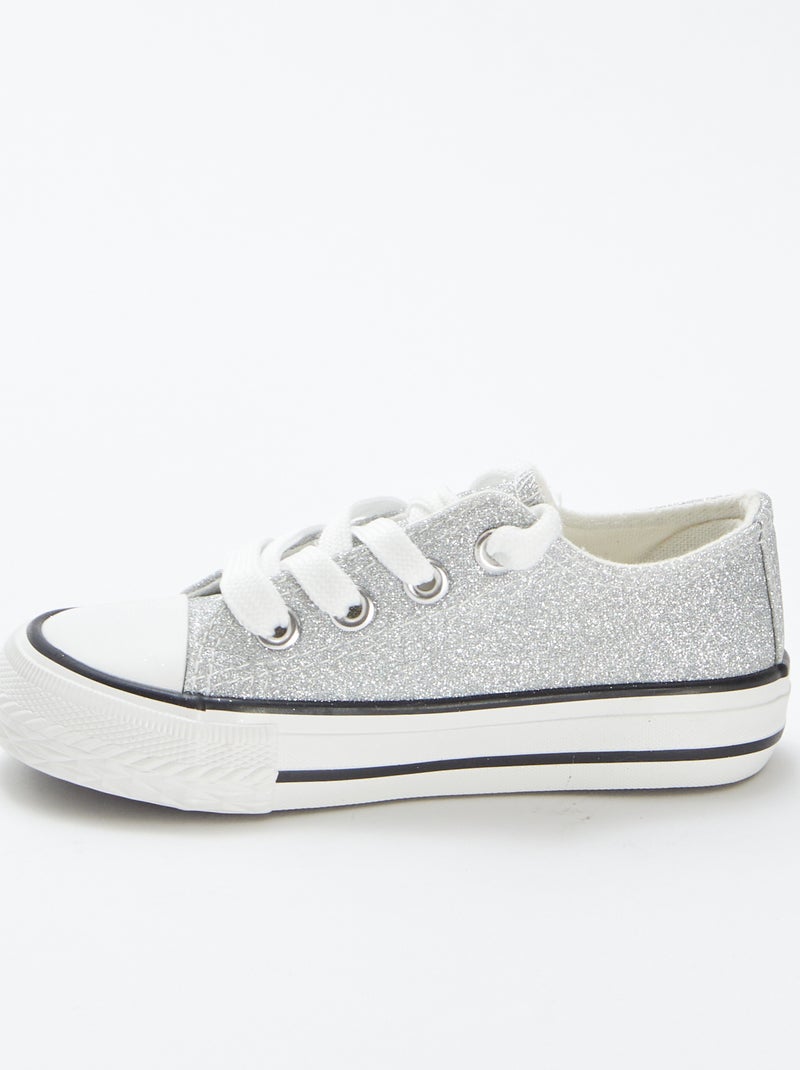 Ténis rasos com brilhantes CINZA - Kiabi