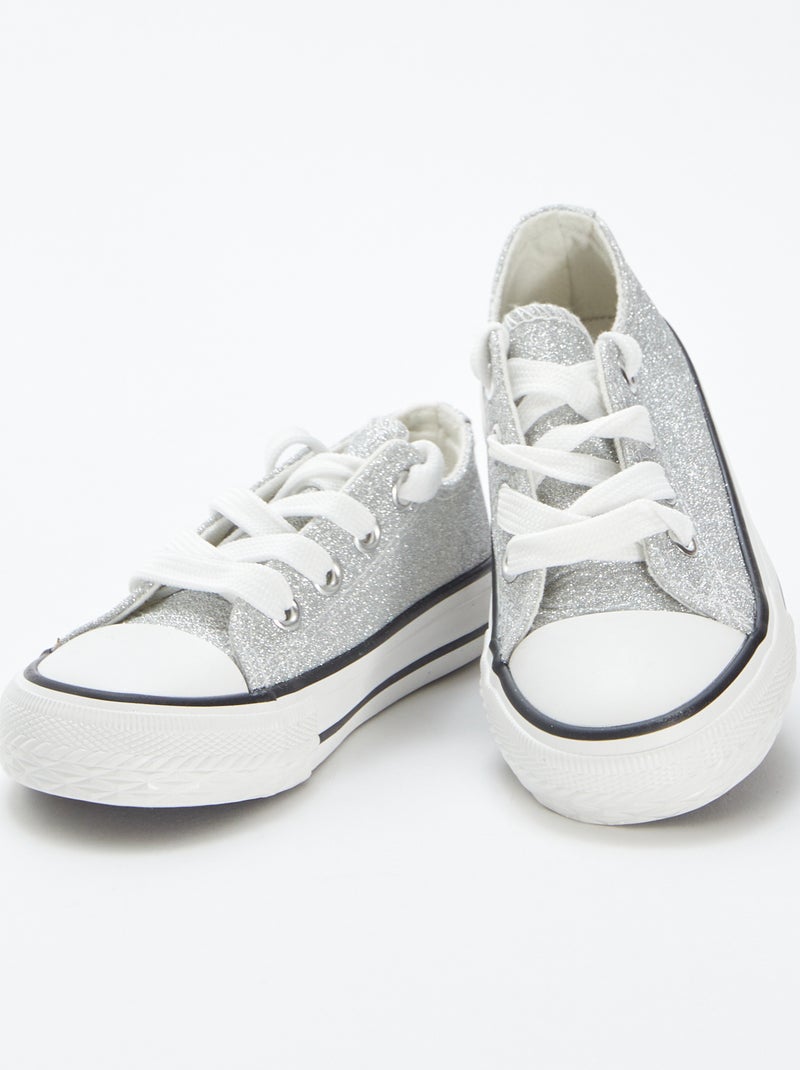 Ténis rasos com brilhantes CINZA - Kiabi