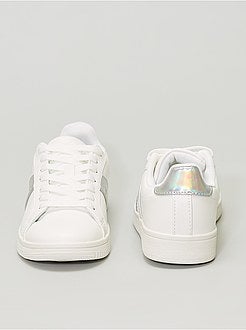 Ténis rasos com detalhes prateados - Kiabi