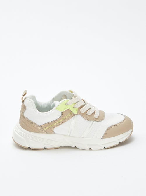 Ténis rasos com pormenores fluorescentes - Kiabi