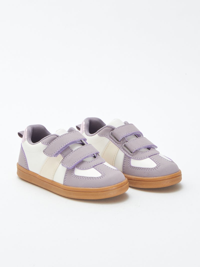Ténis rasos com tiras de velcro VIOLETA - Kiabi