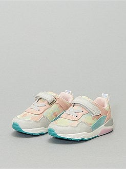 Ténis rasos com velcro e atacadores elásticos - Kiabi