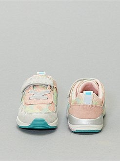 Ténis rasos com velcro e atacadores elásticos - Kiabi