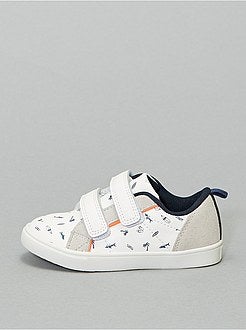 Menino 3-12 anos - Ténis rasos com velcro estampado - Kiabi