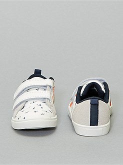 Menino 3-12 anos - Ténis rasos com velcro estampado - Kiabi