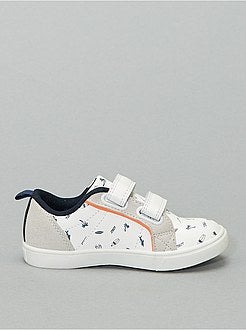 Menino 3-12 anos - Ténis rasos com velcro estampado - Kiabi