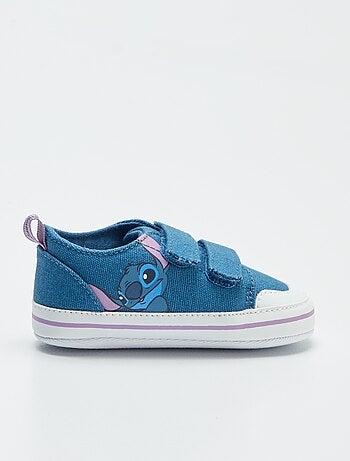 Ténis rasos de lona com tiras de velcro 'Stitch' 'Disney'