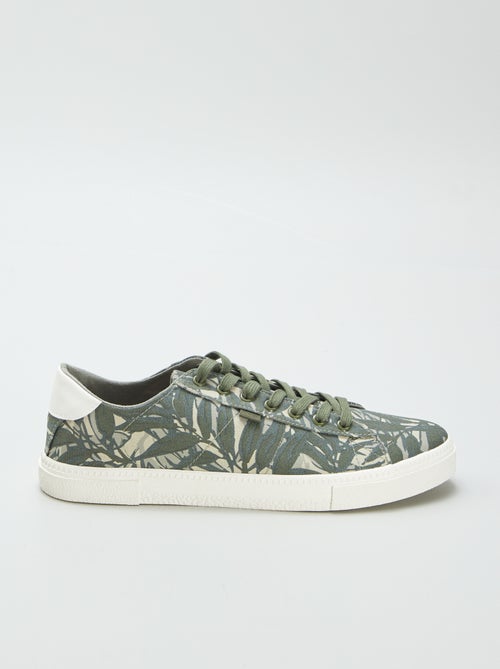 Ténis rasos de lona estampados - Kiabi