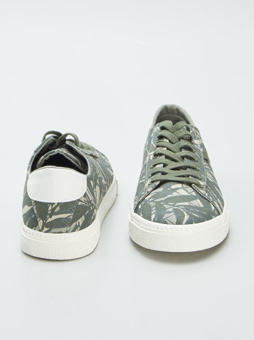 Ténis rasos de lona estampados - Kiabi