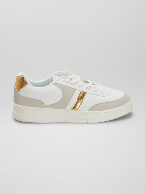 Ténis rasos em pele sintética - Kiabi