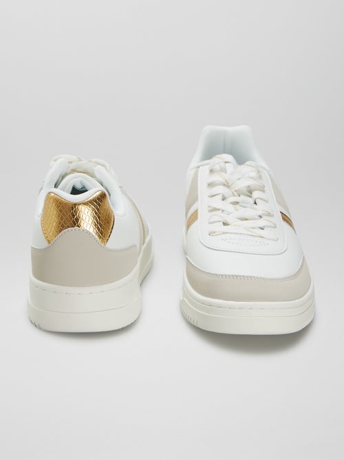 Ténis rasos em pele sintética - Kiabi