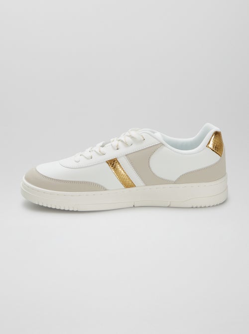 Ténis rasos em pele sintética - Kiabi