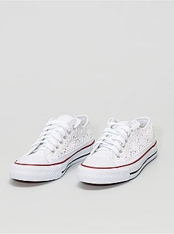 Ténis rasos em renda e macramé - Kiabi