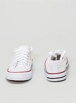 Ténis rasos em renda e macramé - Kiabi