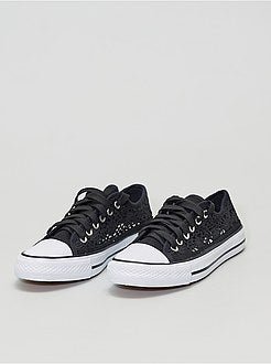 Ténis rasos em renda e macramé - Kiabi